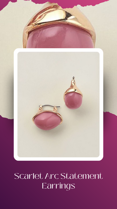Scarlet Arc Statement Earrings