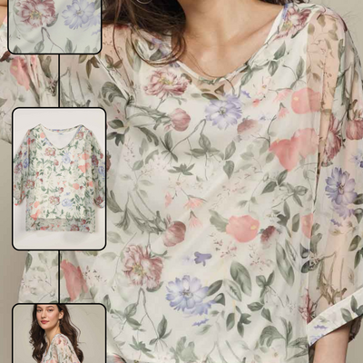 Floral lightweight top - Thumbnail 3