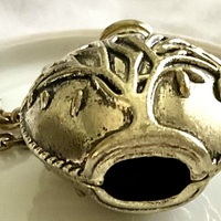 Brass-Plated World Tree Flask Pendant - Thumbnail 1
