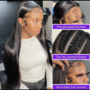 100% Malaysian Human Hair 13x6 Lace Front Wig 38 Inches Bone Straight, 200% Density-1