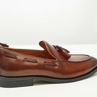 Men's business casual handmade genuine leather shoes tassel loafers 2 colors - Thumbnail 7