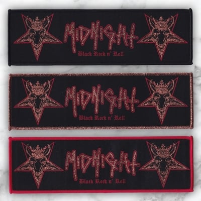 Midnight stripe woven patches