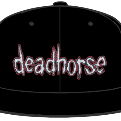 Dead horse embroidered trucker hat w/ stickers
