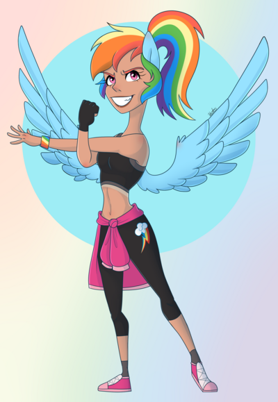Rainbow Dash Human Print