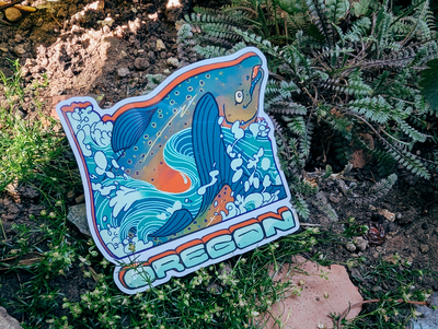 Oregon Salmon Sticker