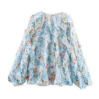 Layered decorative print shirt - Thumbnail 1