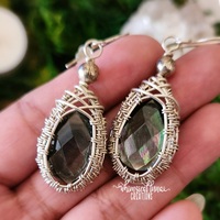 Sterling Silver Earrings w/Faceted Labradorite - Thumbnail 4
