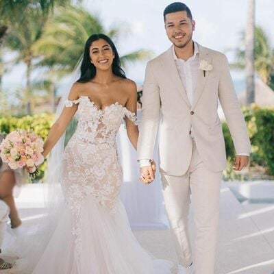 Elegant wedding dress, mermaid lace appliques african girls bridal dress bridal gown