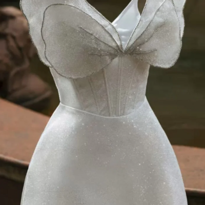 Princess strapless short prom dress for girls - Thumbnail 1
