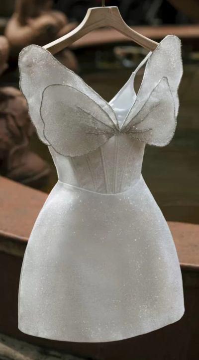 Princess Strapless Short Prom Dress For Girls