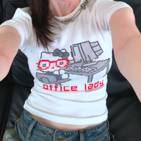 KITTY OFFICE LADY TOP - Thumbnail 1