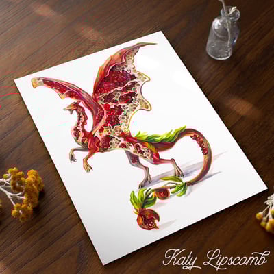 Pomegranate dragon - print - Thumbnail 1