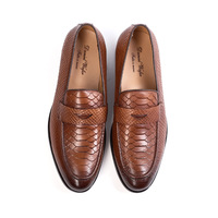Gentleman's loafers leather shoes wedding dinner formal shoes 2 colors - Thumbnail 4