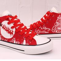 Christmas hand-painted shoes - Thumbnail 2