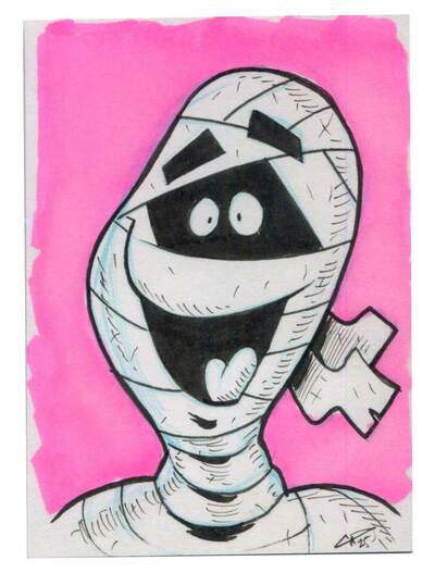 Yummy Mummy Sketch Card
