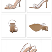 Women’s Rhinestone Slingback Elegant  Crystal High Heels - Thumbnail 4