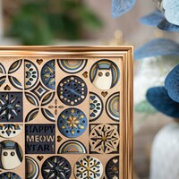 STEREOWOOD New Year Cat Layeedr Wooden Wall Art Unique Gift - Thumbnail 7