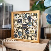 STEREOWOOD New Year Cat Layeedr Wooden Wall Art Unique Gift - Thumbnail 1
