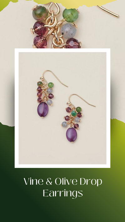 Vine & Olive Drop Earrings