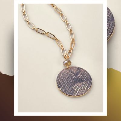 Serpentine glow medallion necklace