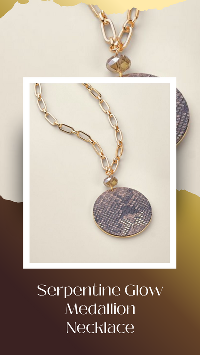 Serpentine Glow Medallion Necklace