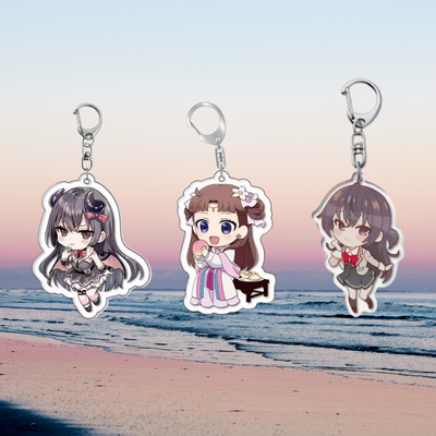 Anime keychains (~1.25 x 2in.) - yuki suou & lishu
