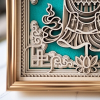 STEREOWOOD Auspicious Banner Multi-Layer Wooden Art, Creative Gifts - Thumbnail 7
