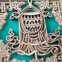 STEREOWOOD Auspicious Banner Multi-Layer Wooden Art, Creative Gifts - Thumbnail 5