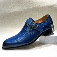 Buckle business formal groom wedding shoes cowhide 2 colors - Thumbnail 1