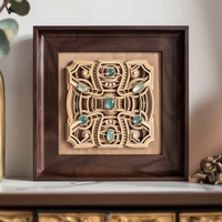 STEREOWOOD Stellar Muse Wood Art, Multi-Layer Decor, Meditation Room Decor, Gift for Friends - Thumbnail 1