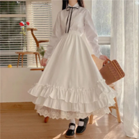  Women's Elegant A-Line Ruffle Pleated High Waist Skirt - Thumbnail 5
