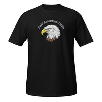 Bald American Dude Short-Sleeve Unisex T-Shirt Patriotic Eagle USA America Hair - Thumbnail 1