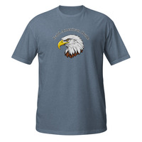 Bald American Dude Short-Sleeve Unisex T-Shirt Patriotic Eagle USA America Hair - Thumbnail 9