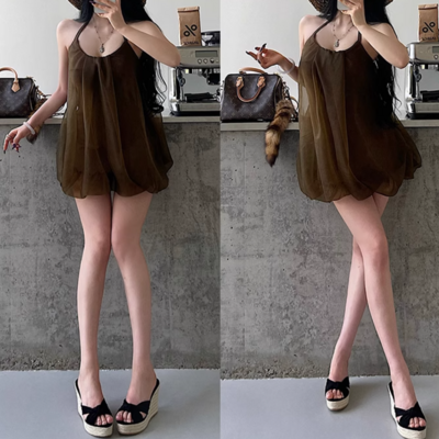 Halter neck mesh bud skirt - Thumbnail 1