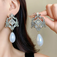 Waterdrop Pearl Multi-Layer Women's Necklace & Earring Set - Thumbnail 5