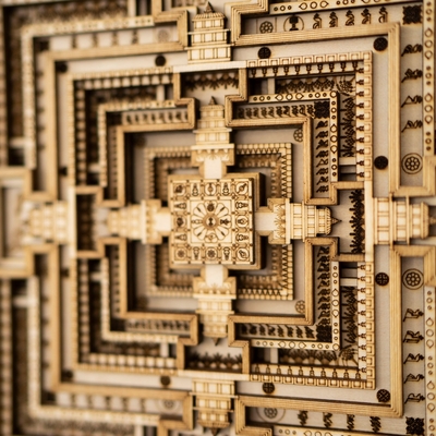 Stereowood kalachakra mandala multi-layer wall art, mandala laser cut, rustic home wood wall art, 3d wall art,mandala svg,wood mandala