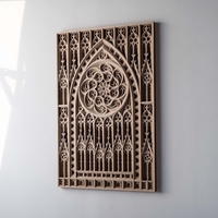 STEREOWOOD Palace Multi-Layer Wooden Wall Art, Stereoscopic 3D Decor, Living Room Decor, Bedroom Decor, Laser Cut Arts and Crafts - Thumbnail 1