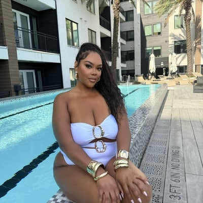 One piece gold hardware swimsuit