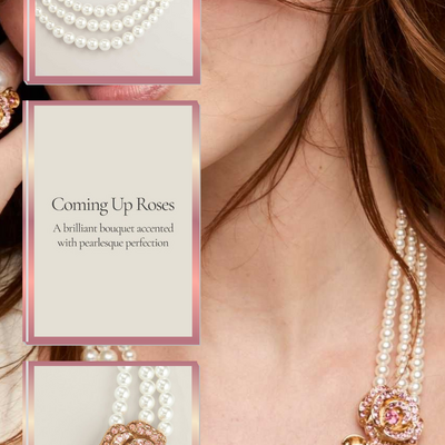 Rose garden pearly necklace - final sale