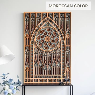 Stereowood palace multi-layer wooden wall art, stereoscopic 3d decor, living room decor, bedroom decor, laser cut arts and crafts