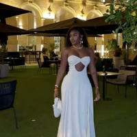 Sweetheart A-Line Simple Long White Evening Dress - Thumbnail 1