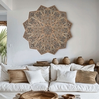 STEREOWOOD Dawn Star  Multi-Layer Wall Art, Large Geometric Wood Wall Art - Thumbnail 1