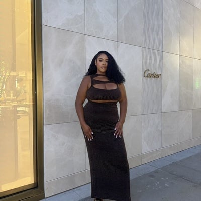 Cut out maxi skirt set
