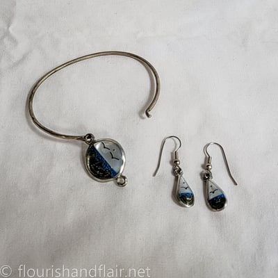 Horizon bracelet and earring set