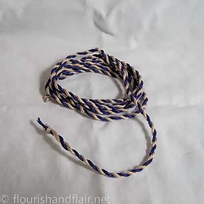 Multi-color cording - blue/white