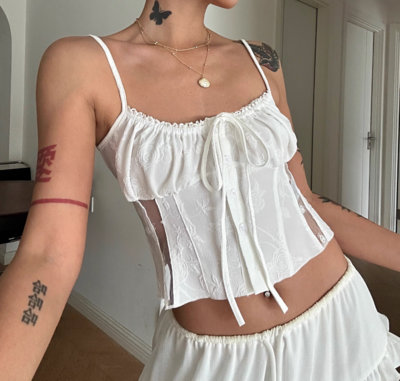 Vintage jacquard camisole