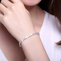 Stainless Steel Zirconia Tennis Bracelet – Gold/Silver - Thumbnail 3