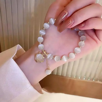  Natural Stone Bracelet Elegant Lily of The Valley Flower - Thumbnail 18