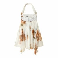 Sexy tube-neck halter dress with metal embellishments - Thumbnail 1