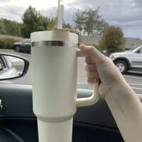 Insulated Tumbler with Hanlde 1200ml Metal Stainless Steel - Thumbnail 4